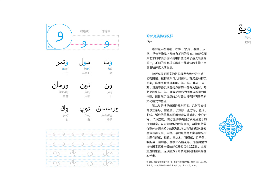 作品简介:作品以字体和文本为媒介,为哈萨克族与汉族的文化交流搭建