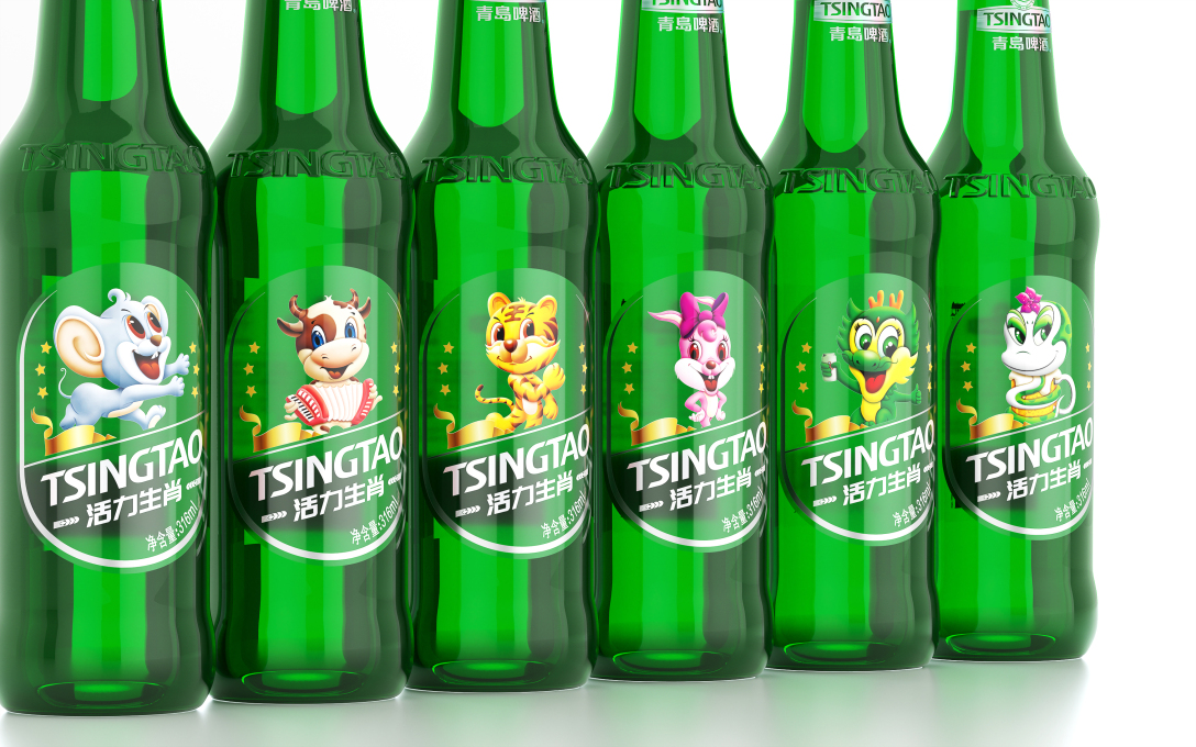 青岛啤酒活力生肖系列316ml瓶装啤酒包装设计