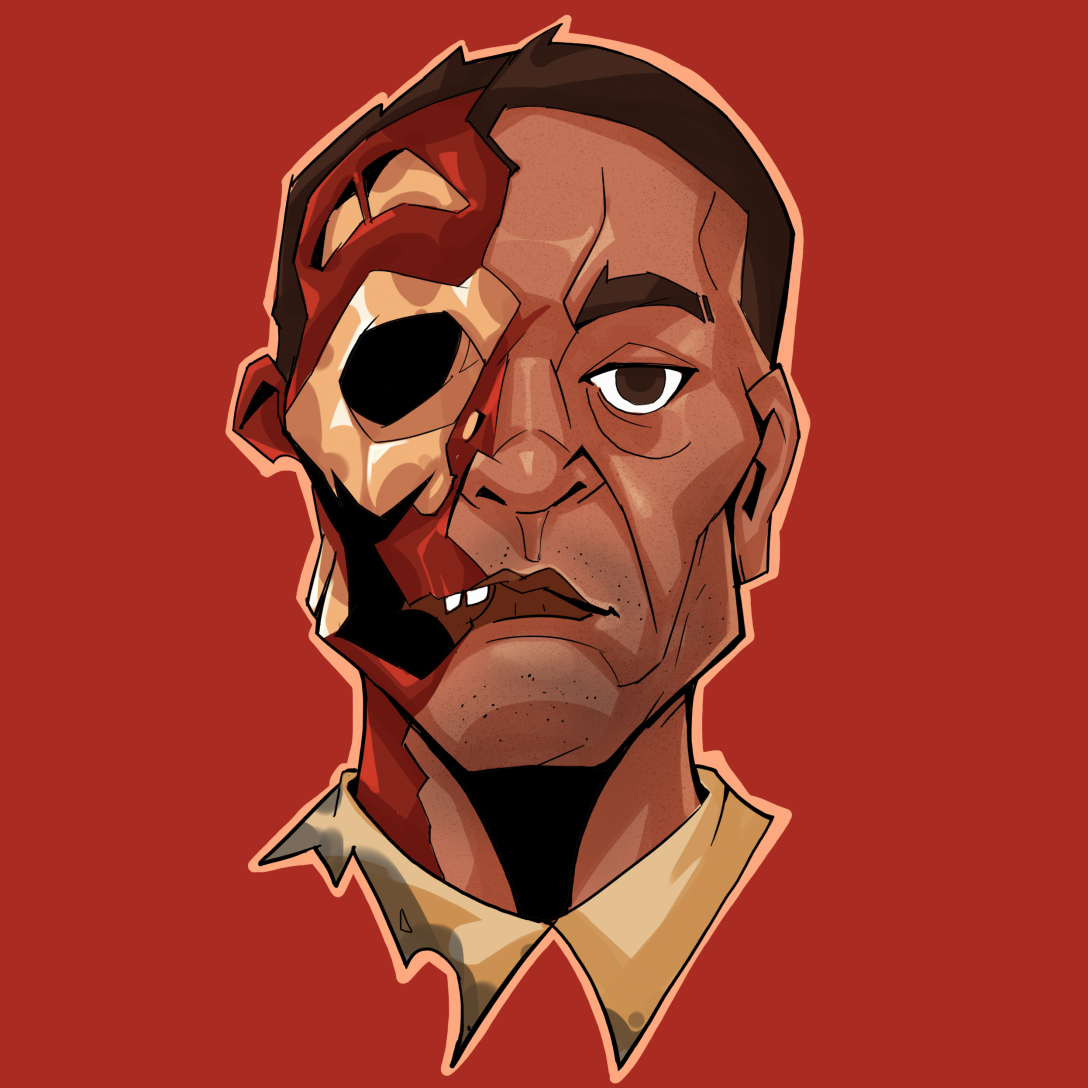 绝命毒师 老白和他的朋友们 插画海报头像绘制