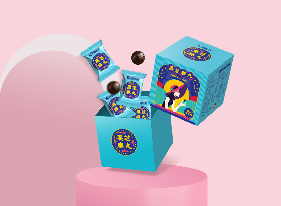 山东星光首创生物科技有限公司作品名称   黑芝麻丸优格品牌包装设 