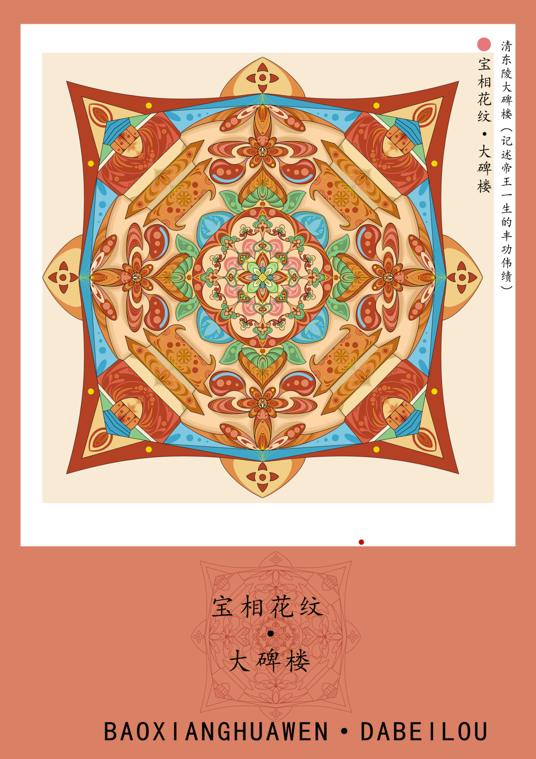 清东陵"宝相花纹"吉祥纹样文创产品设计-古田路9号-品牌创意/版权保护