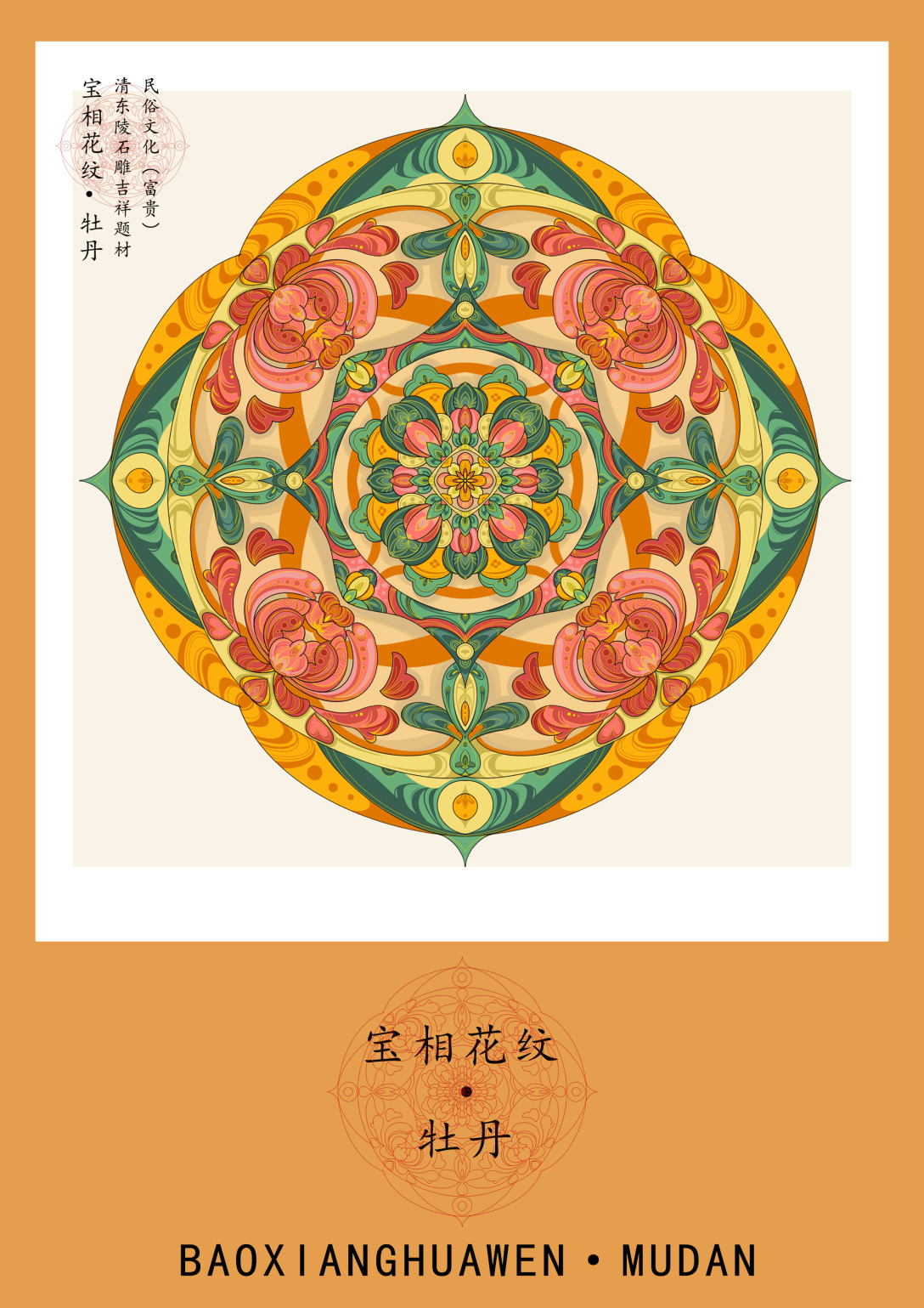 清东陵"宝相花纹"吉祥纹样文创产品设计-古田路9号-品牌创意/版权保护