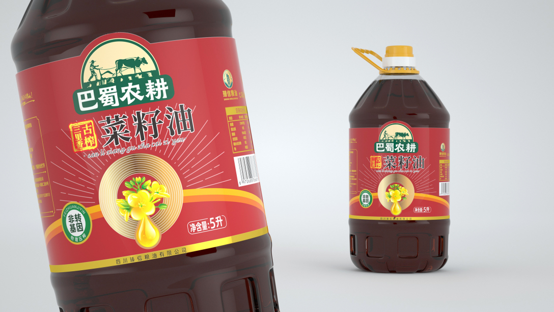 巴蜀农耕菜籽油包装食用油包装