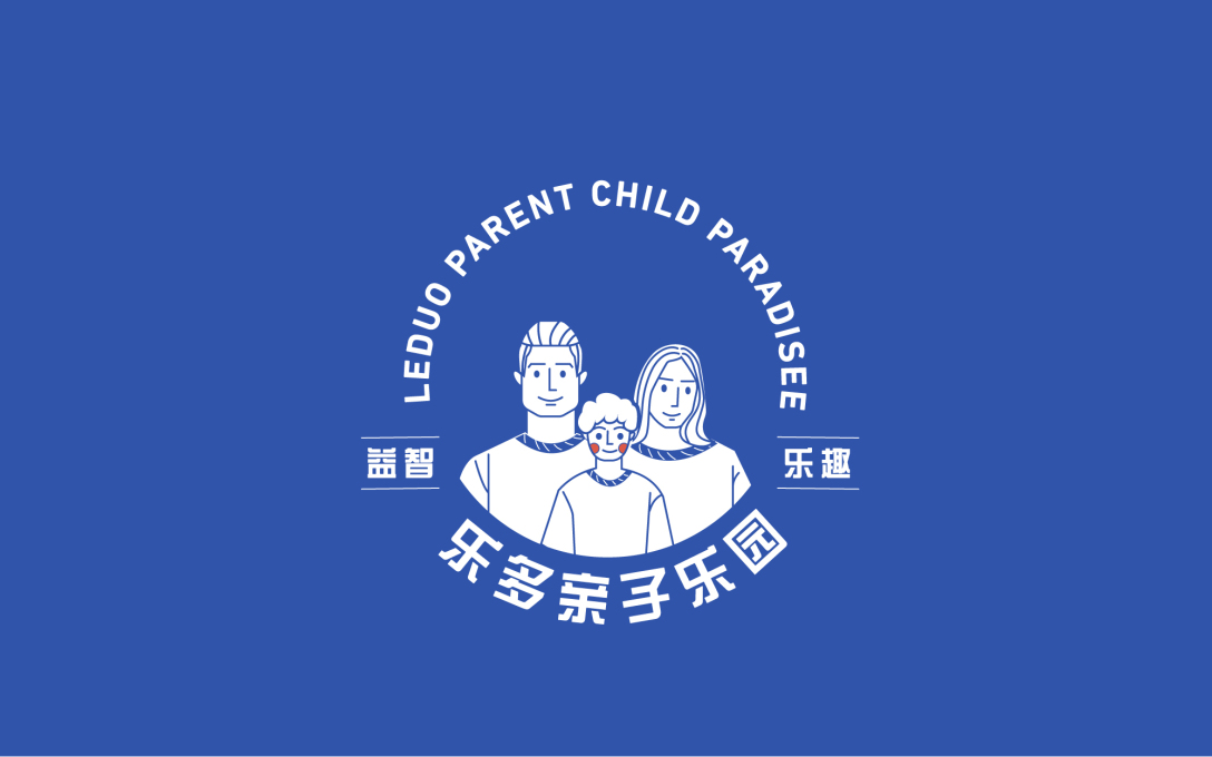 乐多亲子乐园--卡通人像logo设计