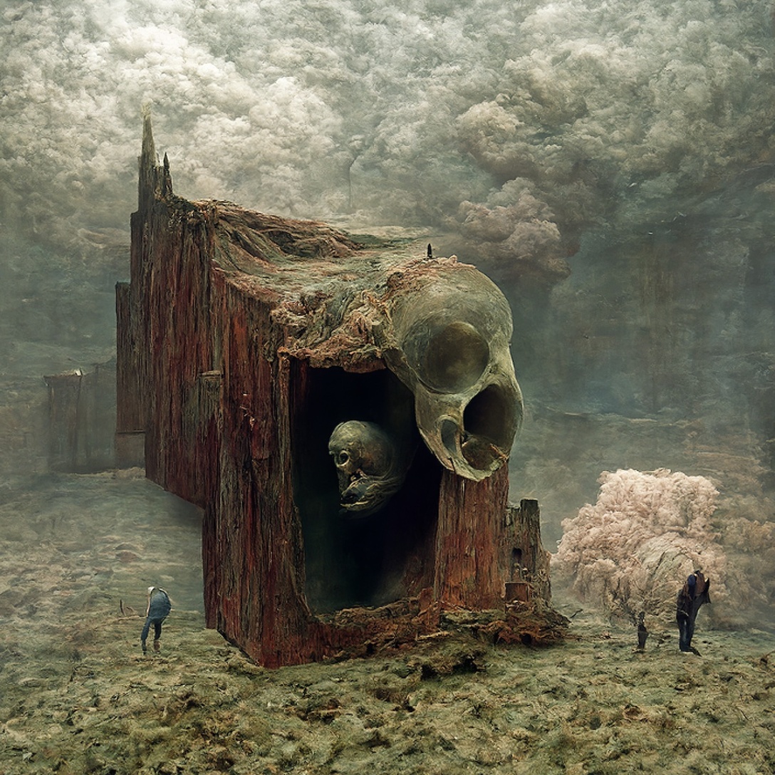 绝杀暗黑系ai人工智能描绘的地狱景象~地狱之人间迷途-ai数字艺术系列