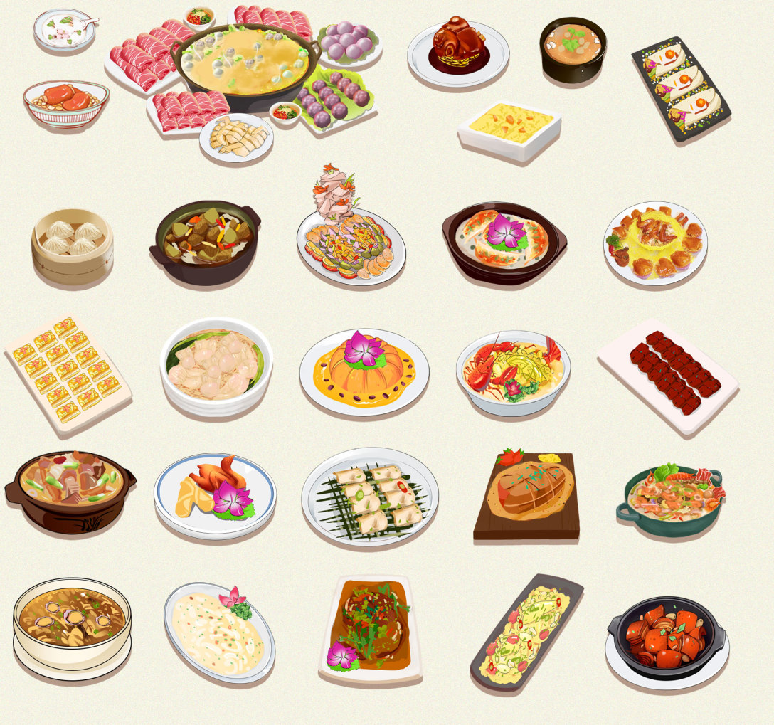 2020年东莞盛宴美食地图设计