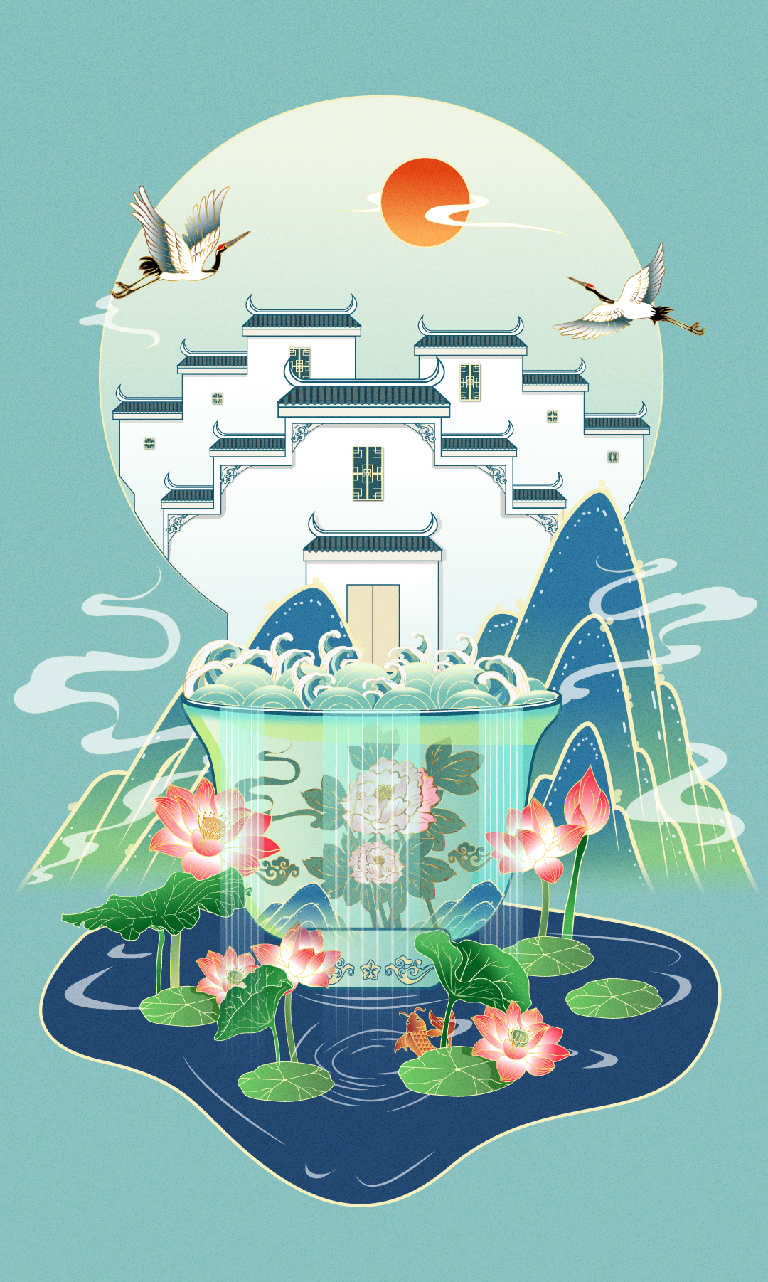 国潮插画徽风皖韵