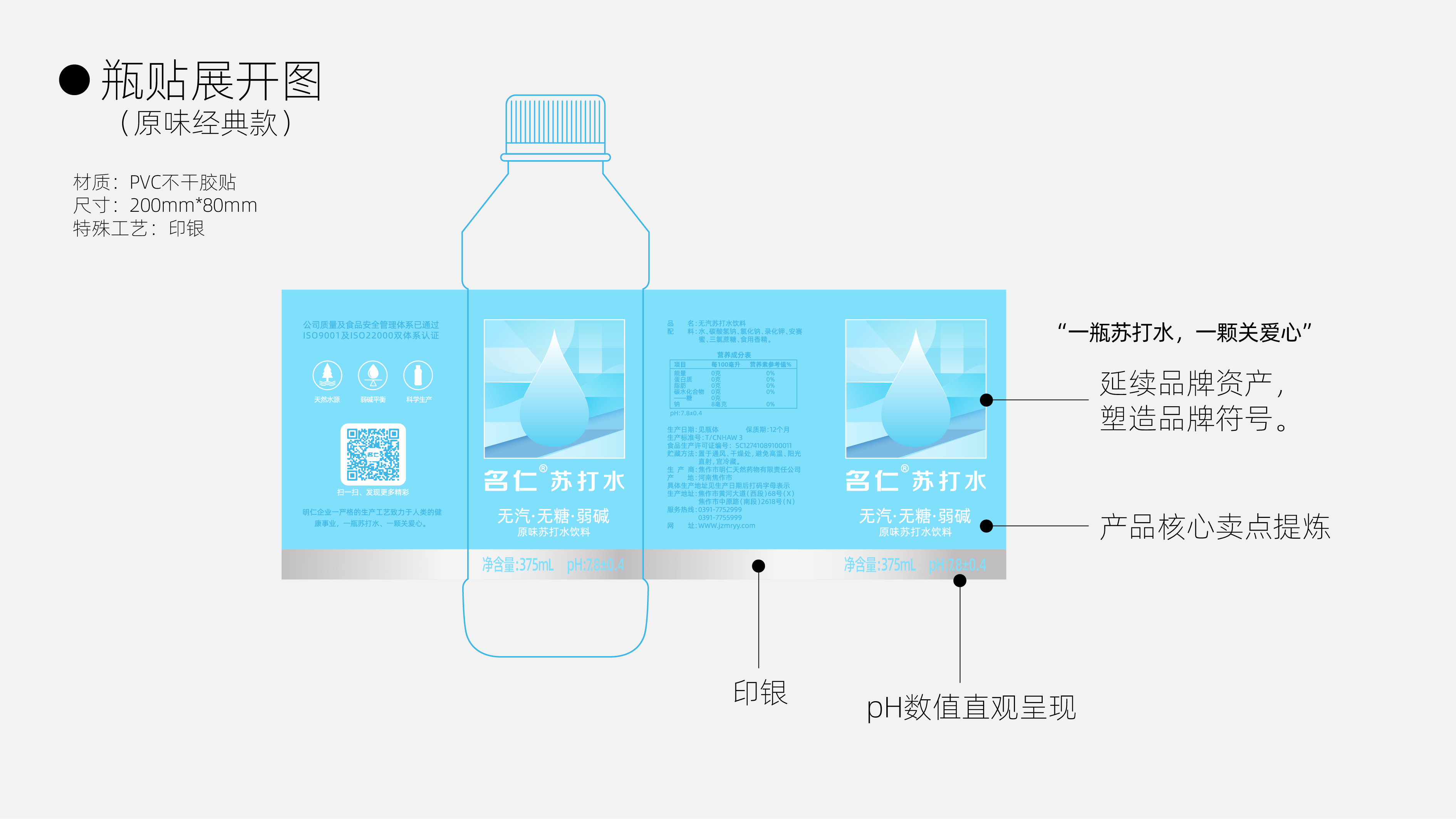 名仁苏打水饮料包装设计