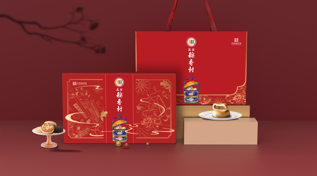 北京稻香村新年主题糕点包装设计