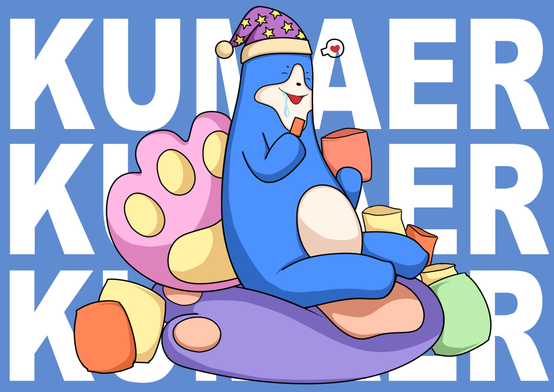 ip形象设计一只贪吃的蓝色熊