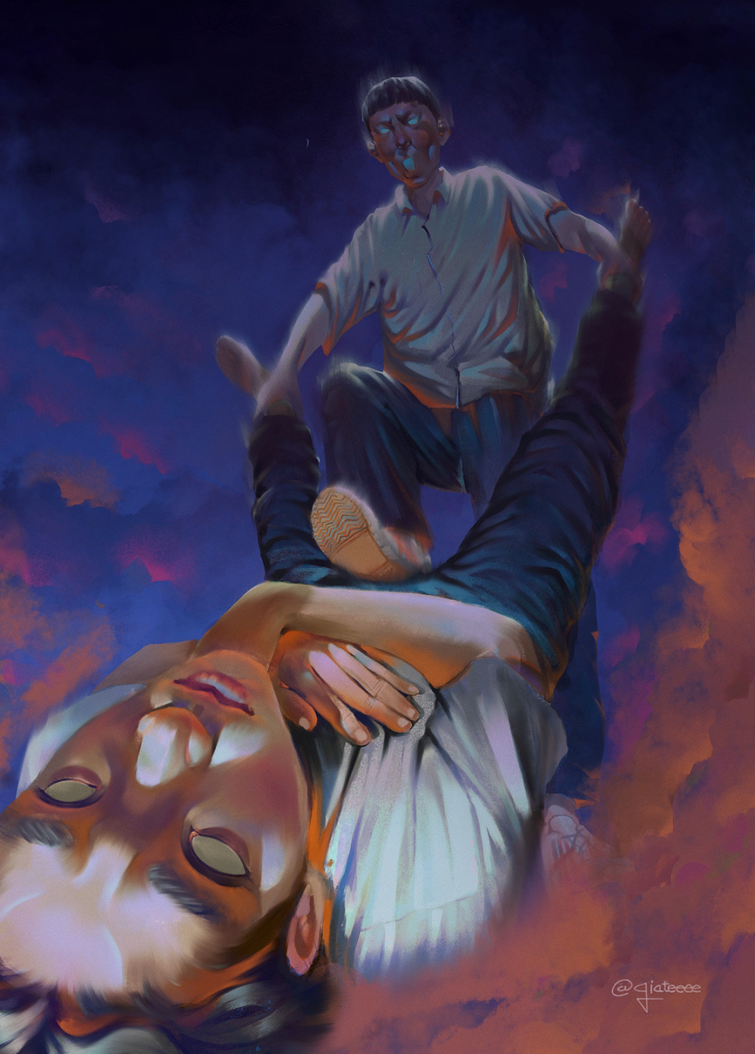 数字绘画人类的痛苦