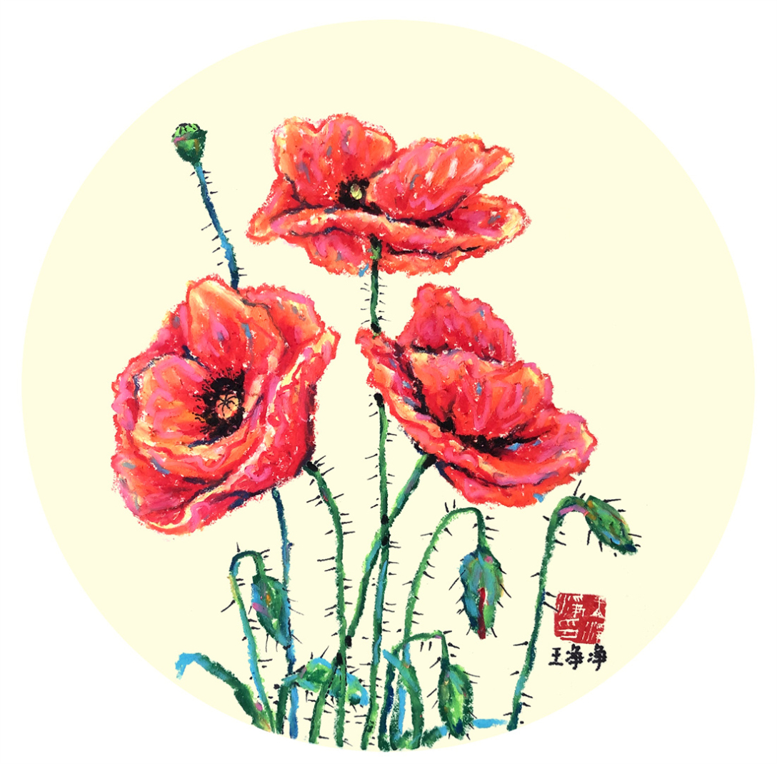 十幅油画棒手绘花卉插画 含鸢尾花插画视频全过程-古田路9号-品牌创意