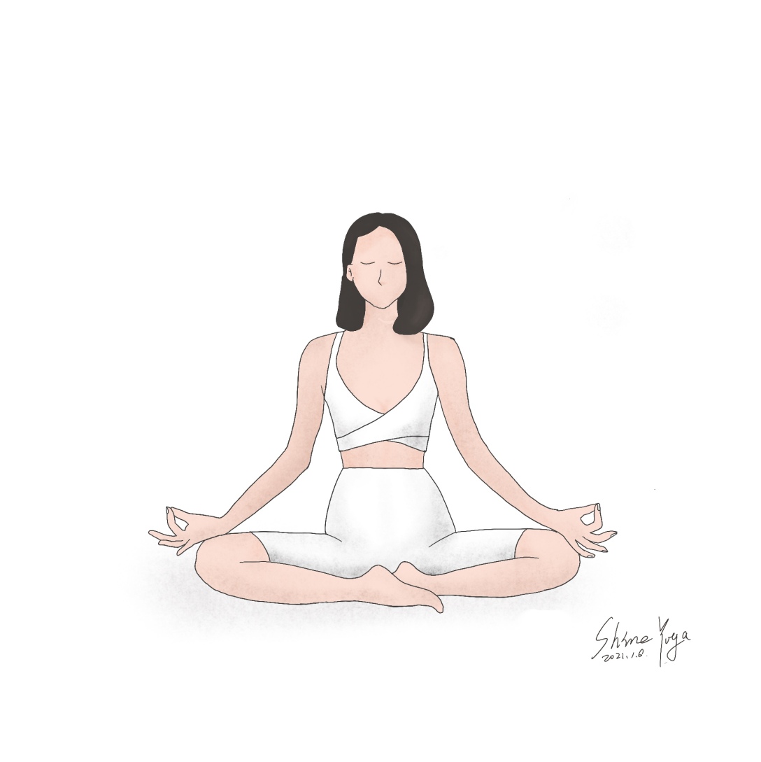 瑜伽手绘插画