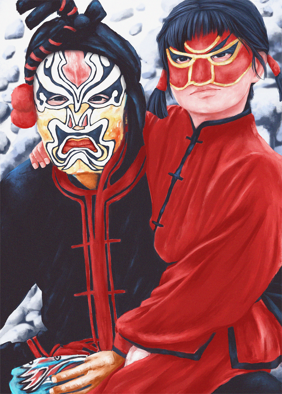 电影《变脸》手绘海报