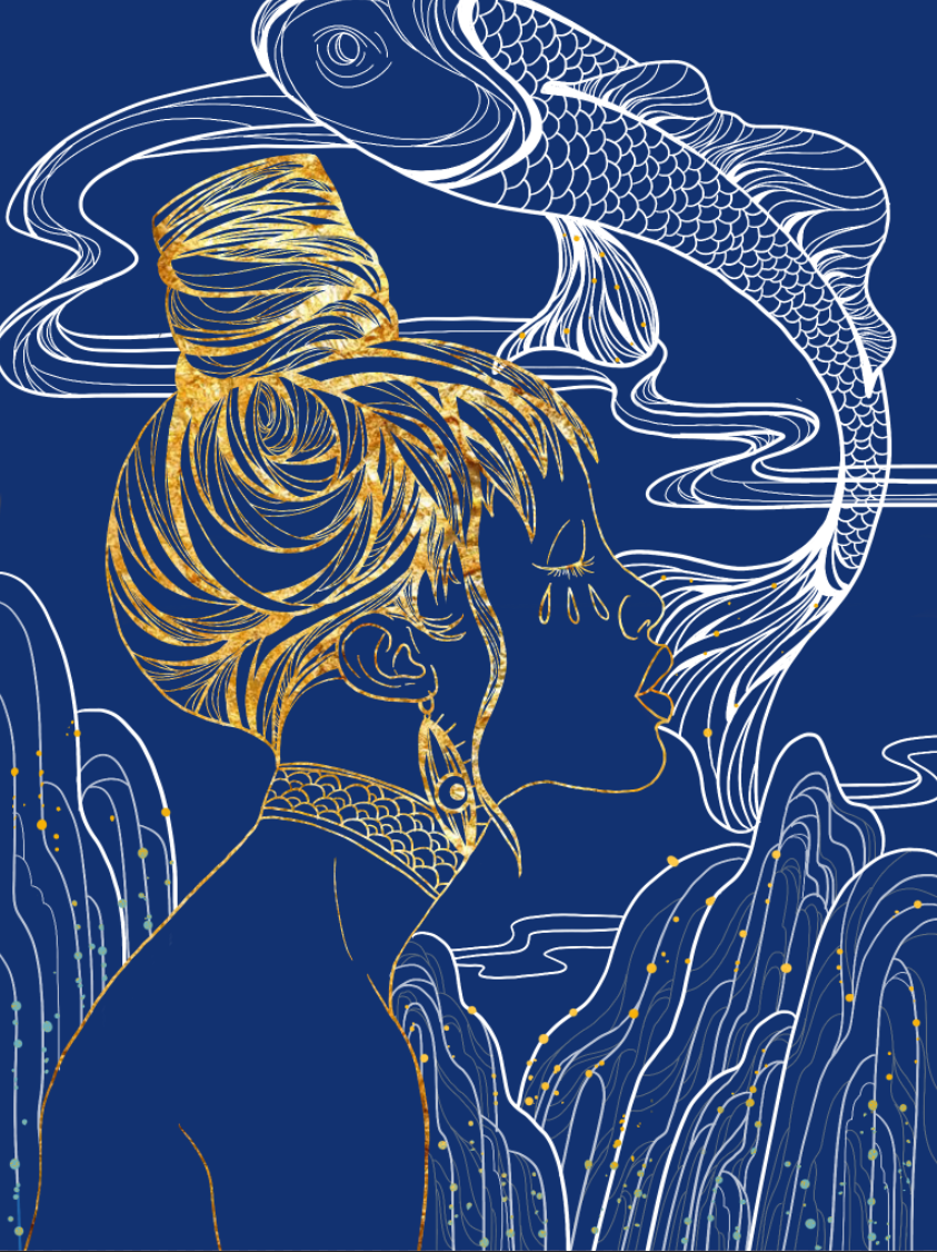 雨夜 国风插画-古田路9号-品牌创意/版权保护平台