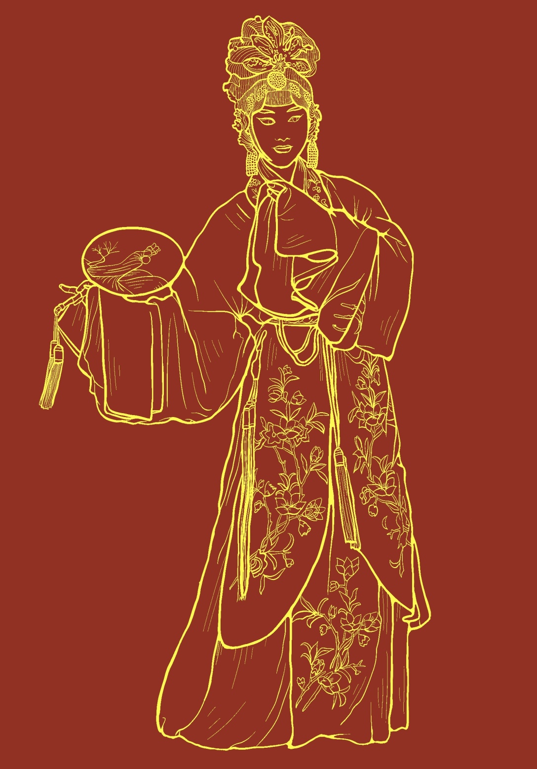 闽迹福建闽剧插画