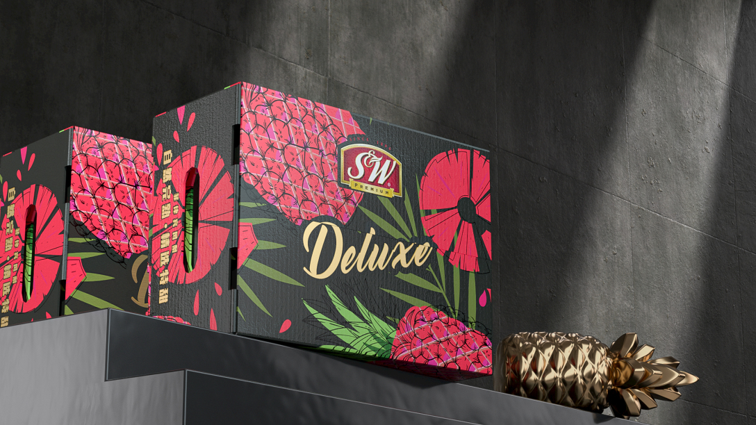 sw鲜菠萝礼盒包装设计