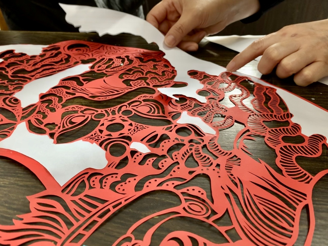 佛山纯色剪纸南粤雄狮