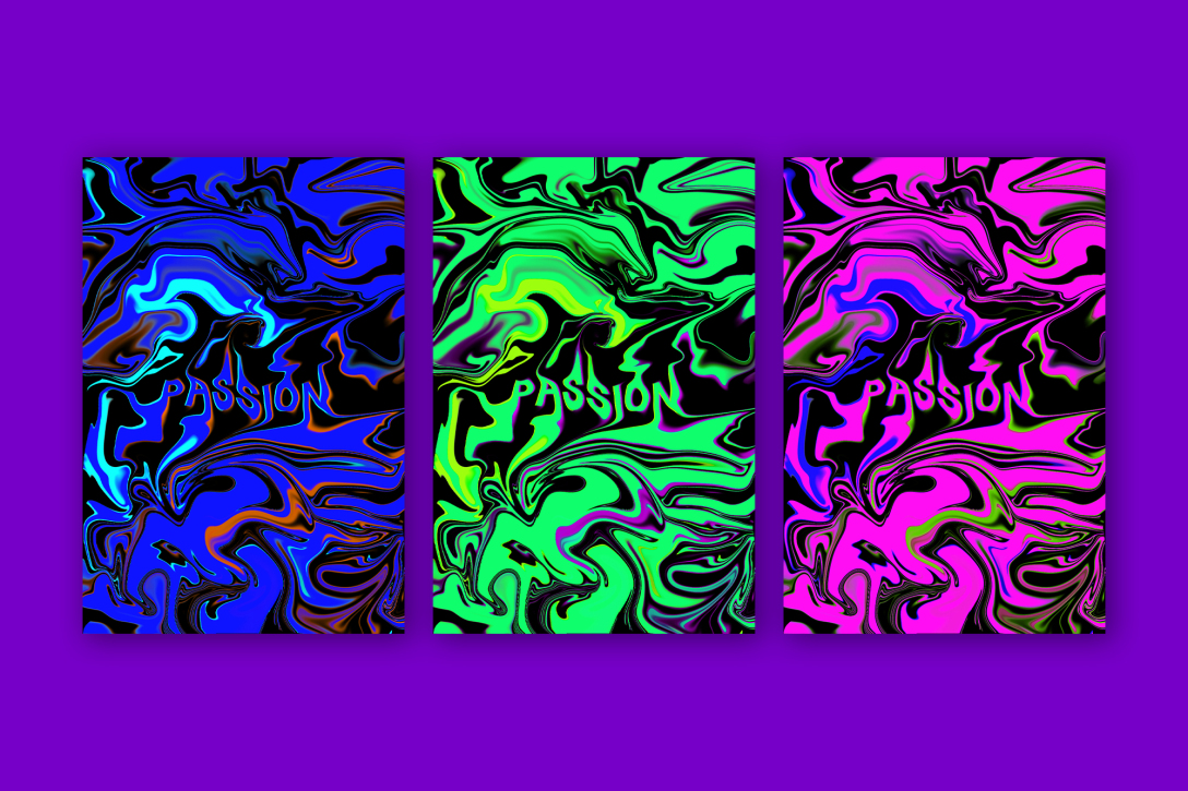 酸性英文海报设计