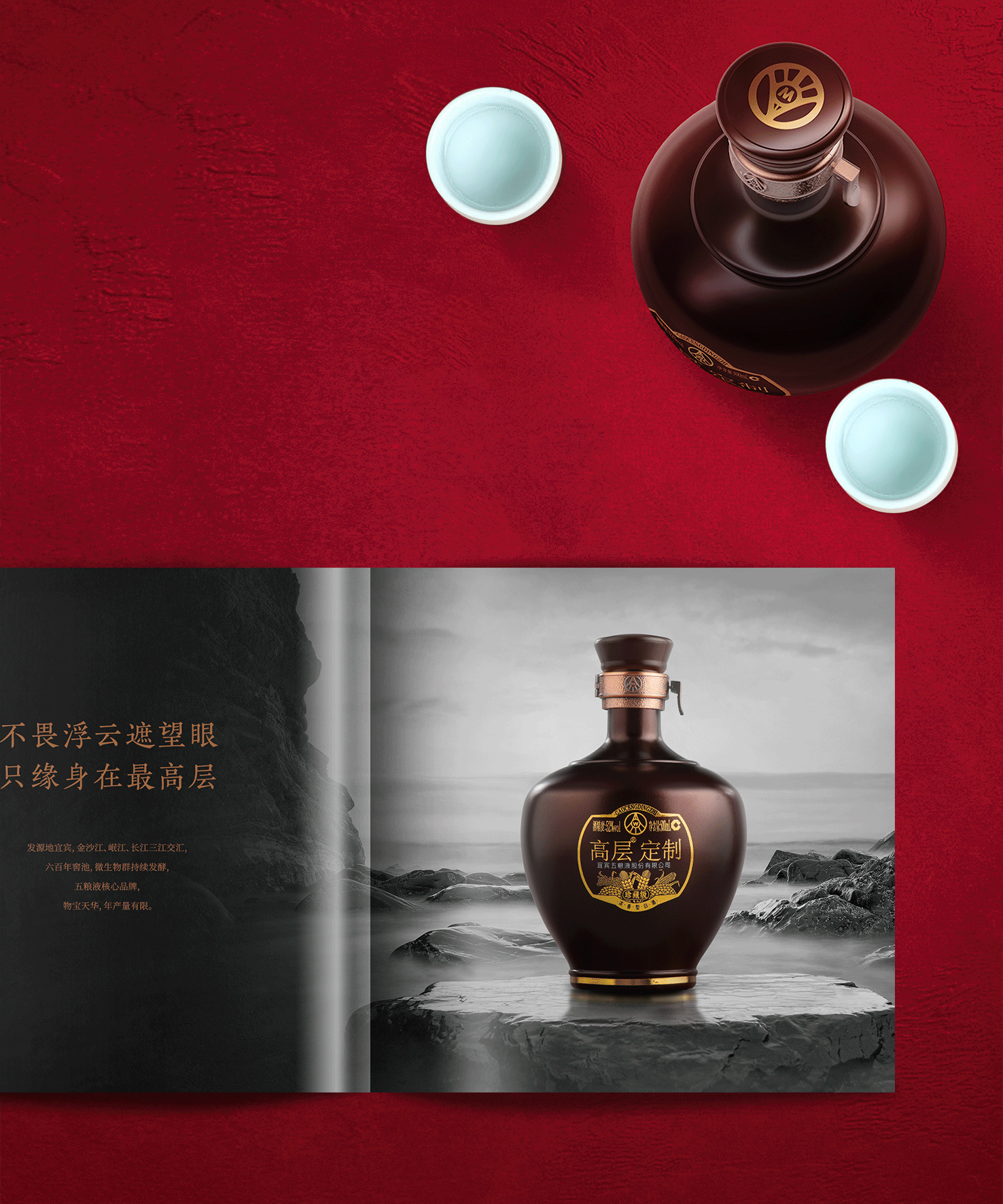五粮液高层定制 品牌形象广告及产品画册设计