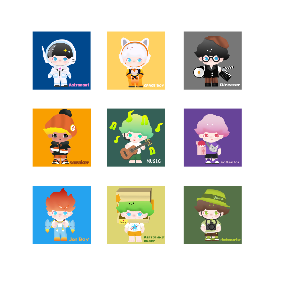 泡泡玛特popmart插画