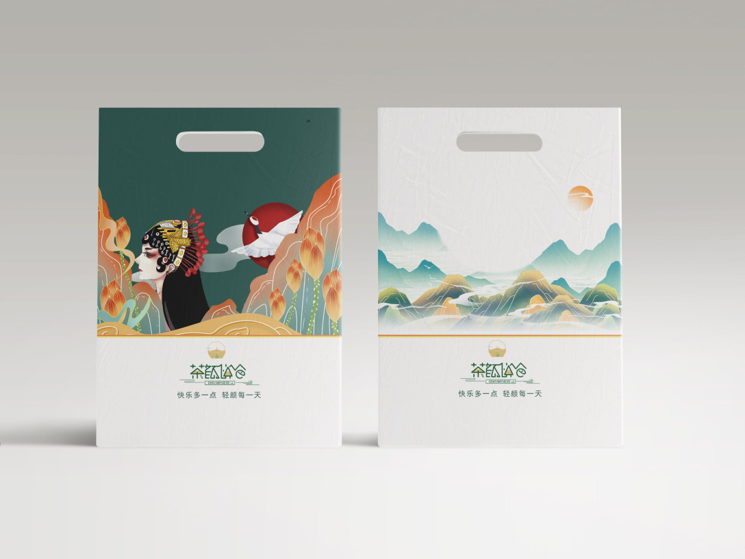 茶颜悦色饮料品牌logo设计商业包装设计