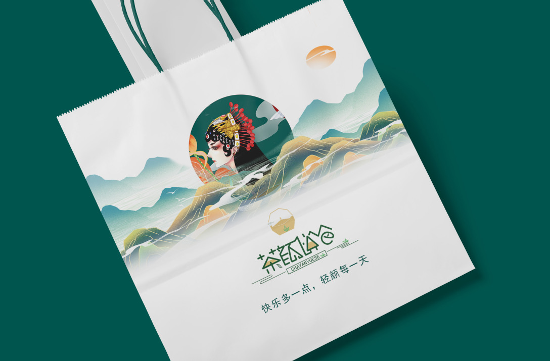 茶颜悦色饮料品牌logo设计商业包装设计