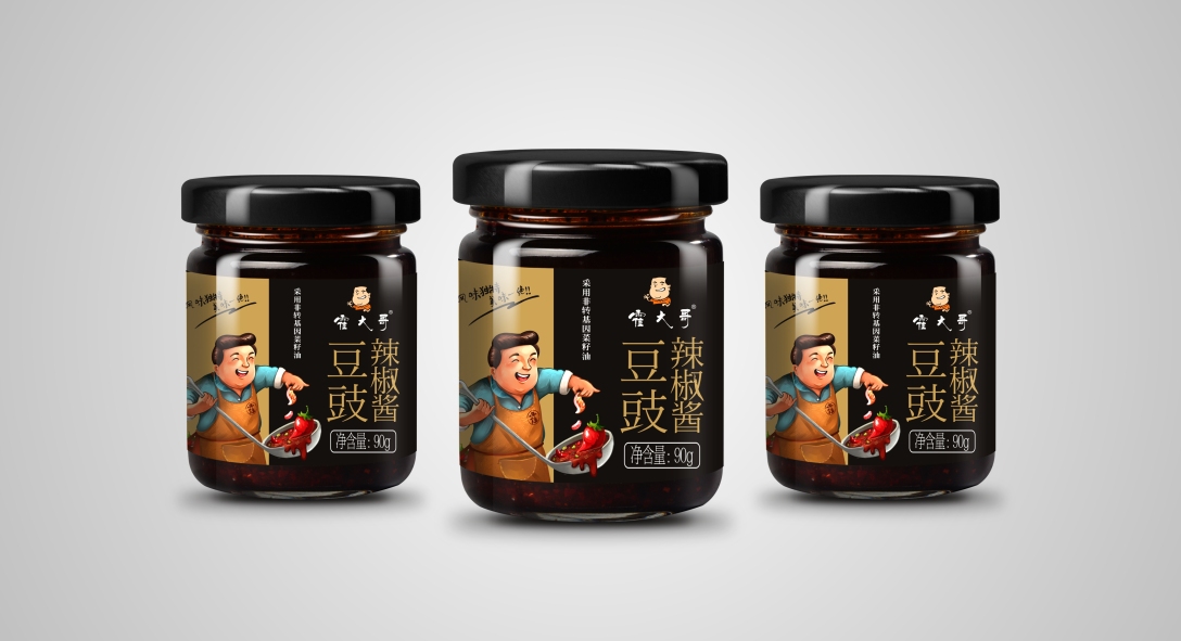 霍大哥辣椒酱调味品包装