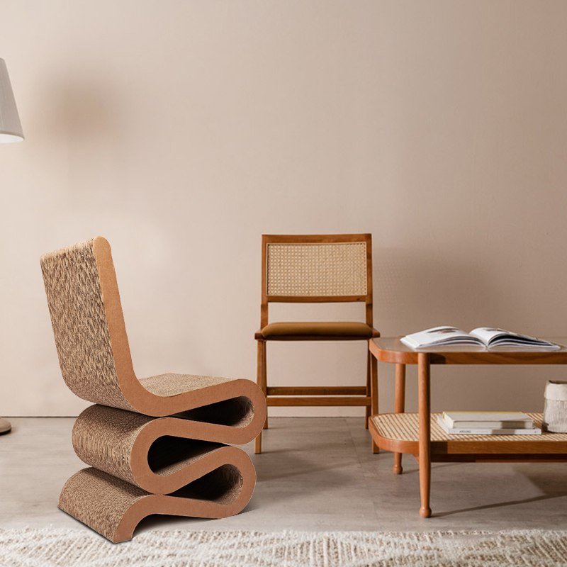 纸匠-瓦楞纸创意家具s靠背椅子