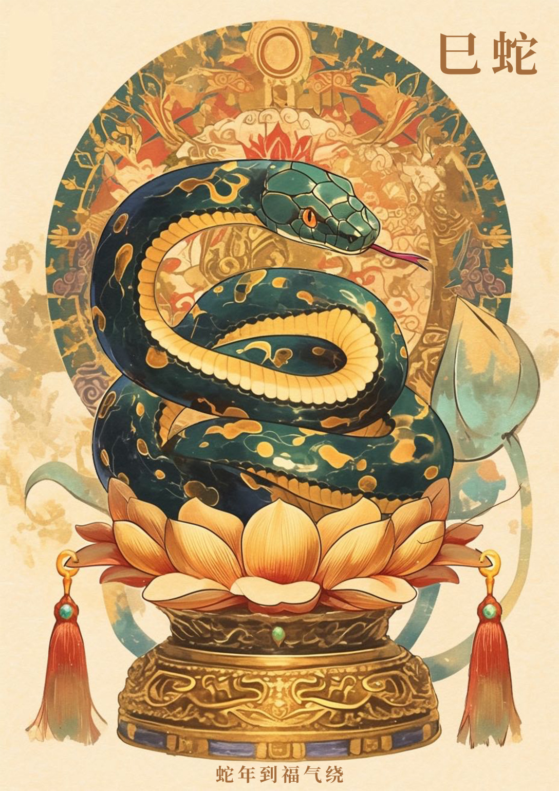 灵蛇图案的寓意和象征(灵蛇图案的寓意和象征风水)