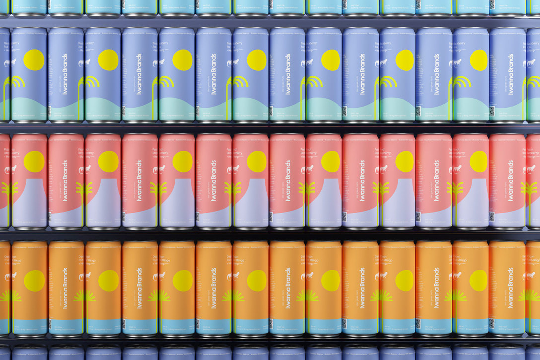 饮料包装设计易拉罐包装小清新配色