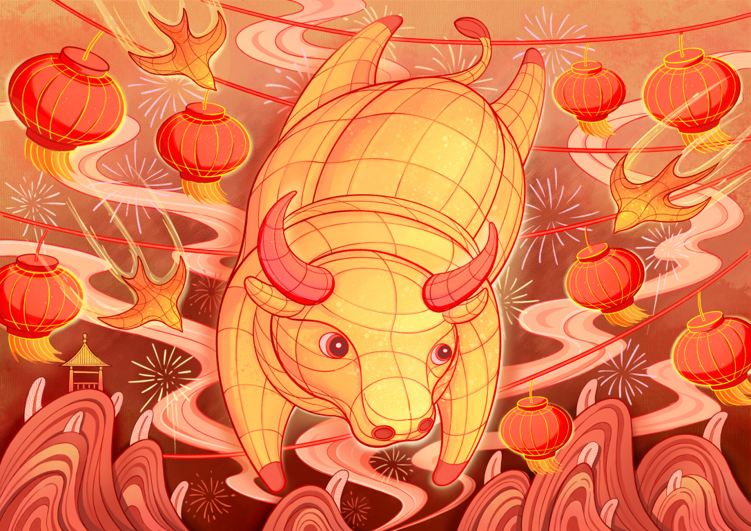 牛年新春插画系列