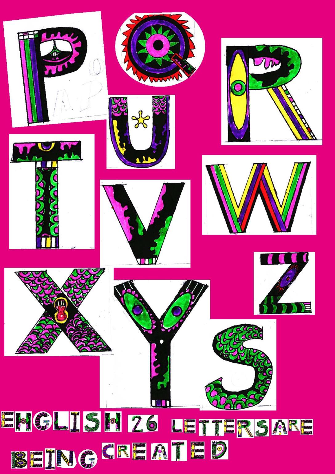 英文字母再设计排版海报