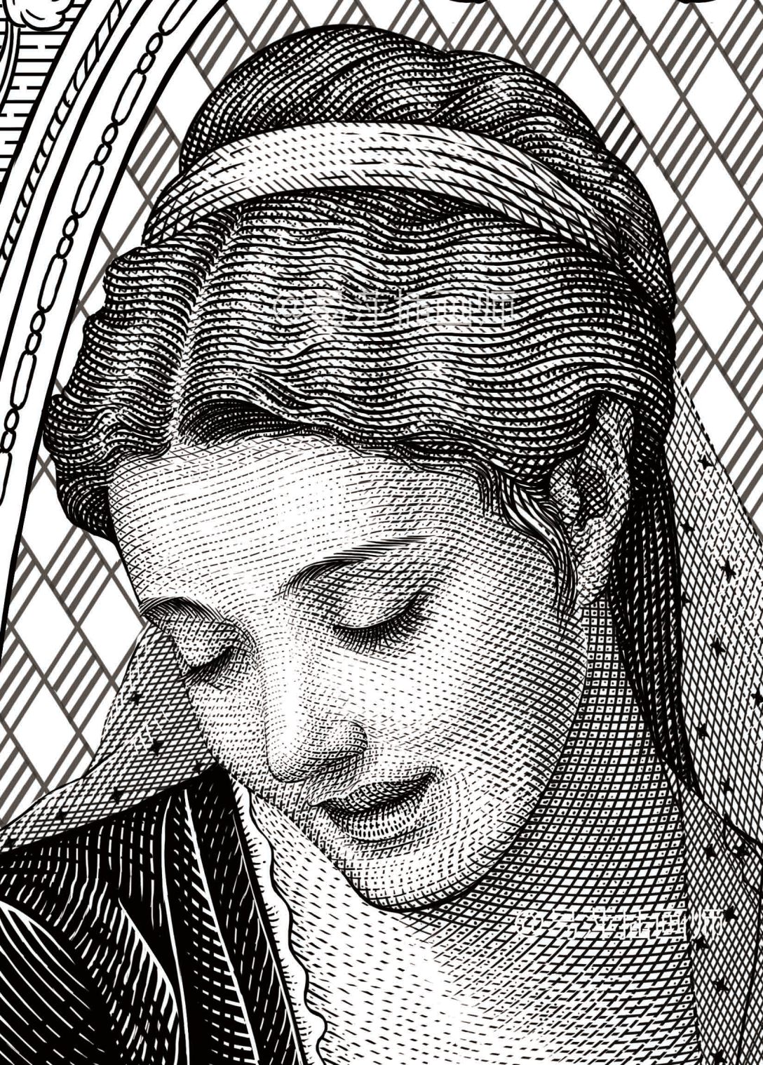 手绘铜版画-人物篇-母爱-古田路9号-品牌创意/版权保护平台