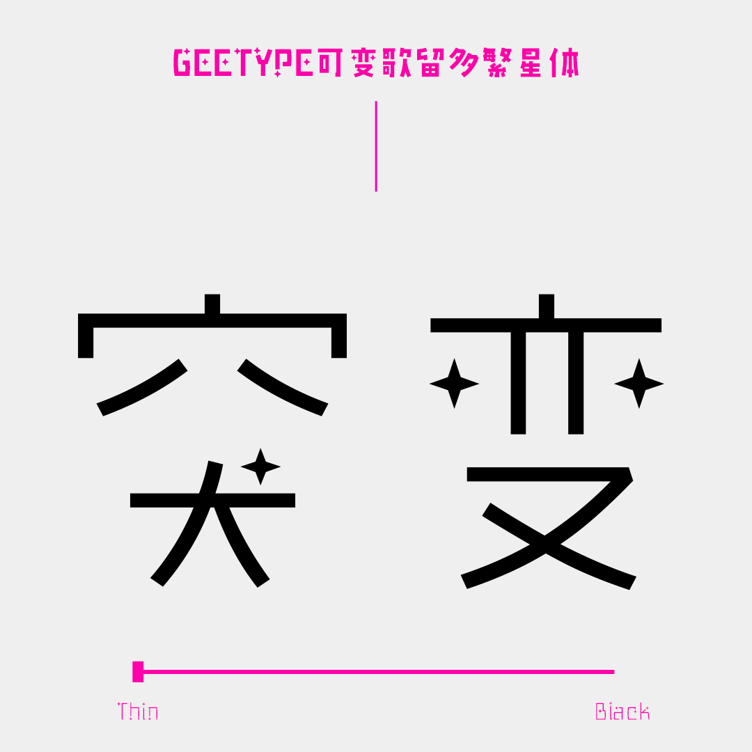 字变家族上线奇妙的geetype歌留多字体可变字体