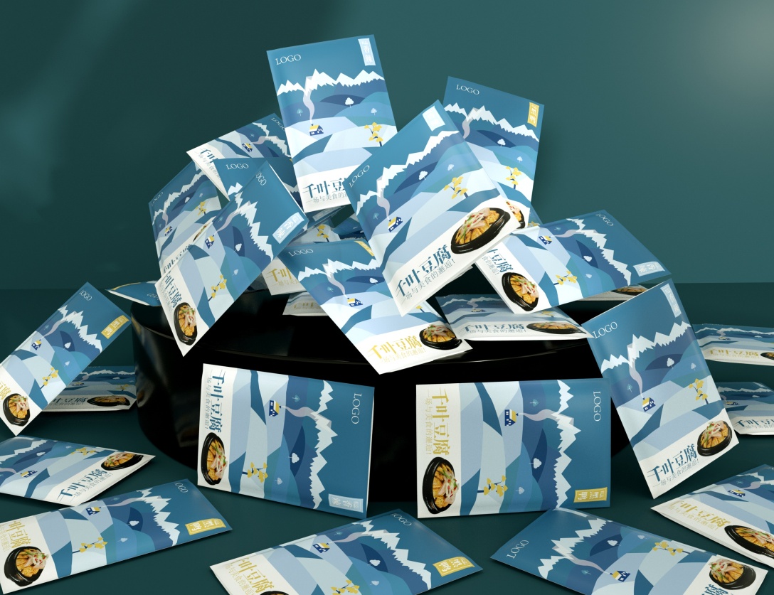 ins风小清新副食品零食包装袋油炸千叶豆腐零食包装