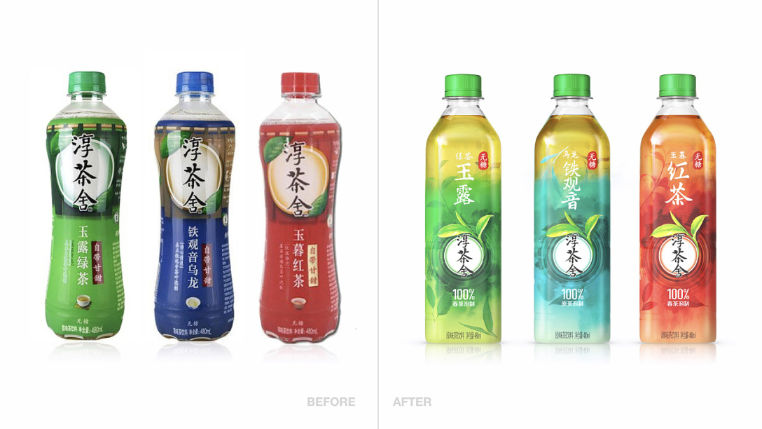 可口可乐淳茶舍包装视觉升级