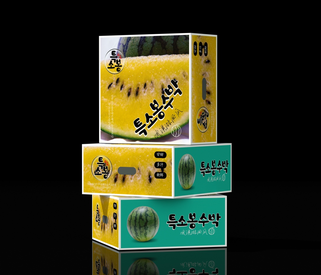 特小凤冰激凌西瓜包装黄瓤红瓤清新水果通用包装盒