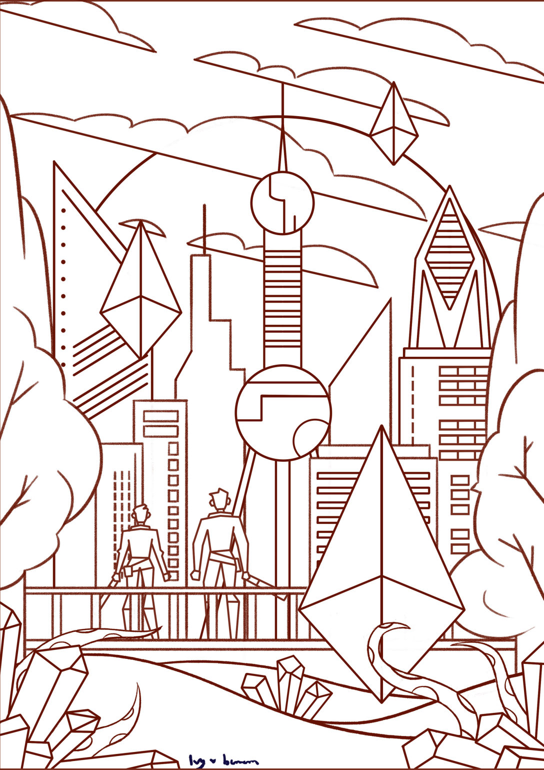 赛博朋克城市-古田路9号-品牌创意/版权保护平台