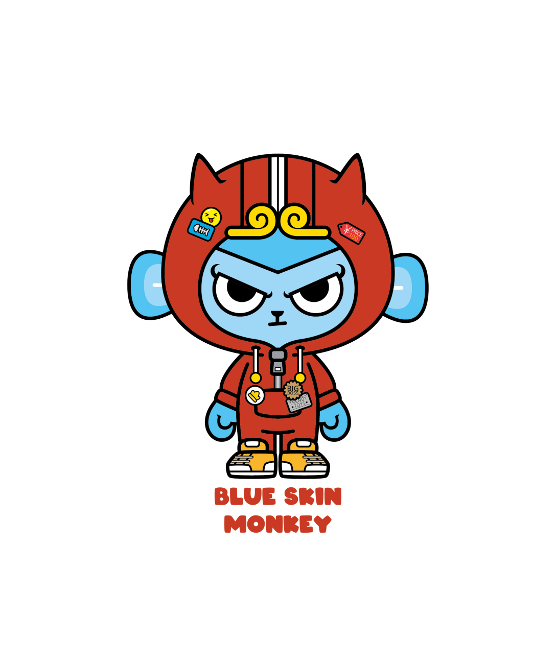blue skin-monkey 蓝皮猴卡通形象设计-古田路9号-品牌创意/版权保护