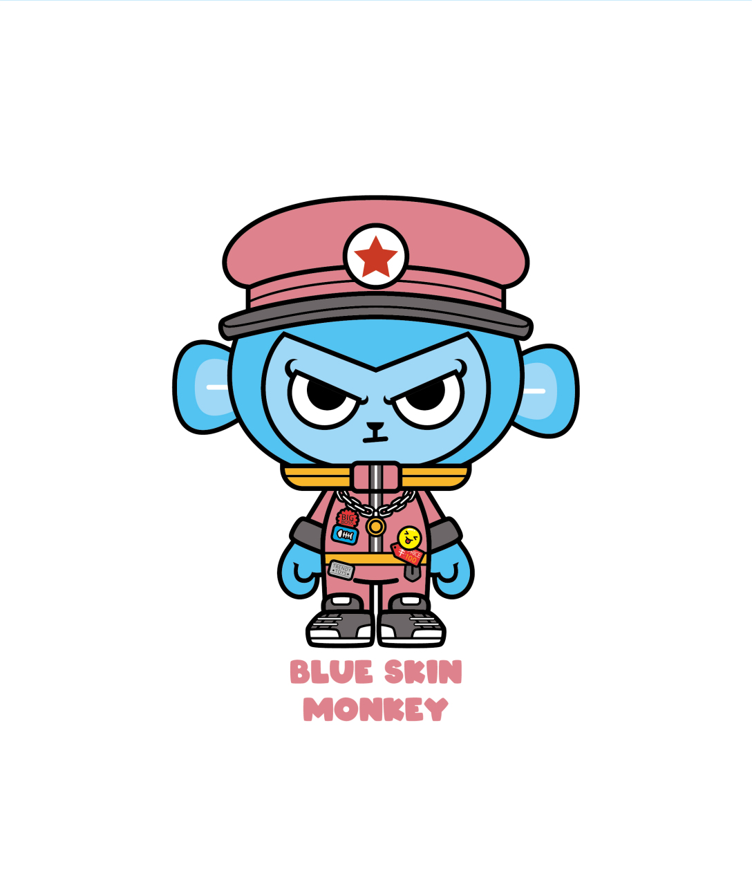 blue skin-monkey 蓝皮猴卡通形象设计-古田路9号-品牌创意/版权保护