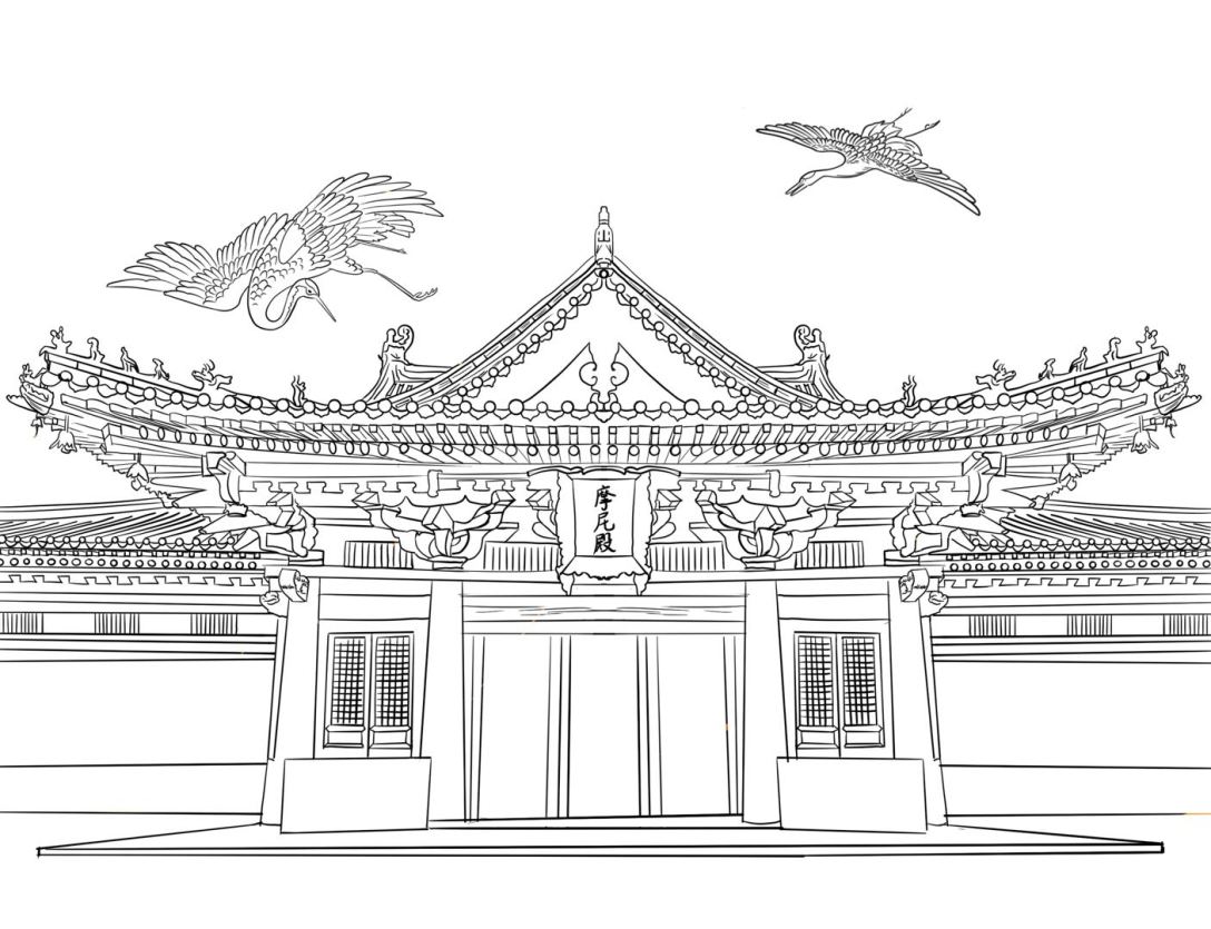 (原创手绘)正定古城文创故事之寻踪四景