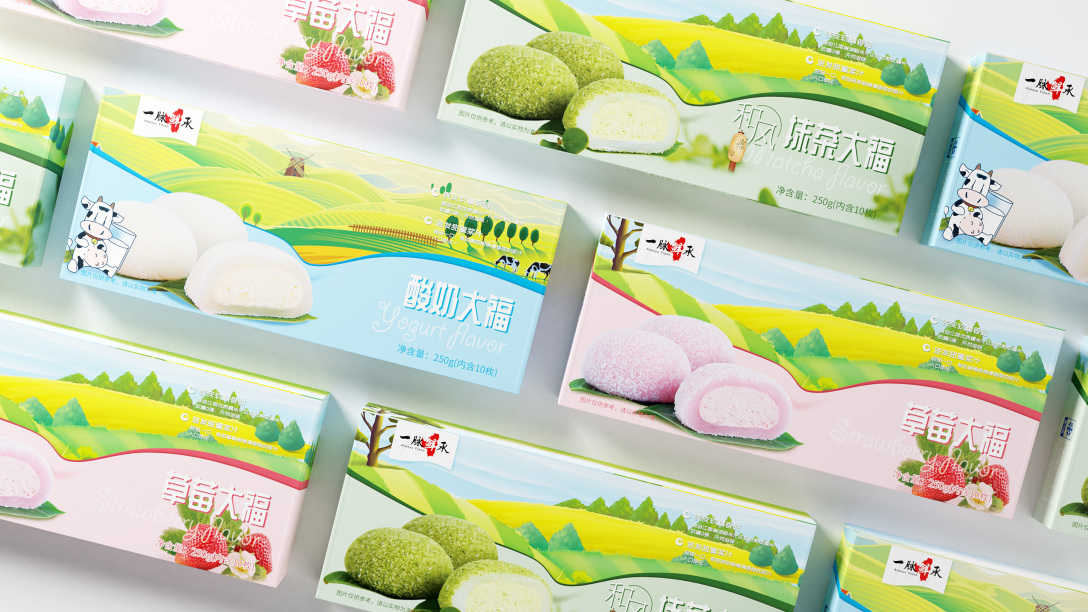 大福甜品包装设计日式点心