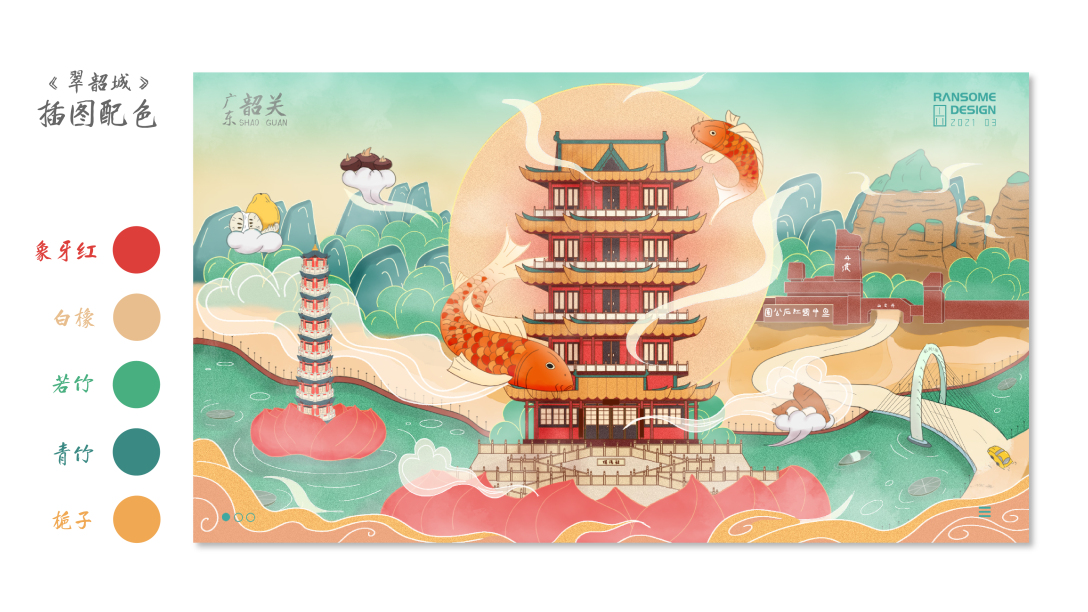 选取了韶关一部分特色建筑和特产.以自己家乡作为题材.