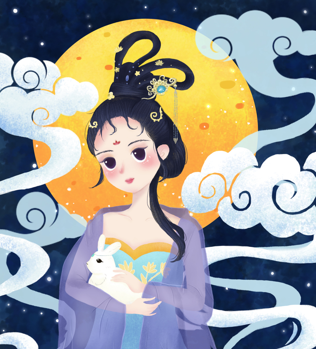 中秋节插画以及其他人物插画