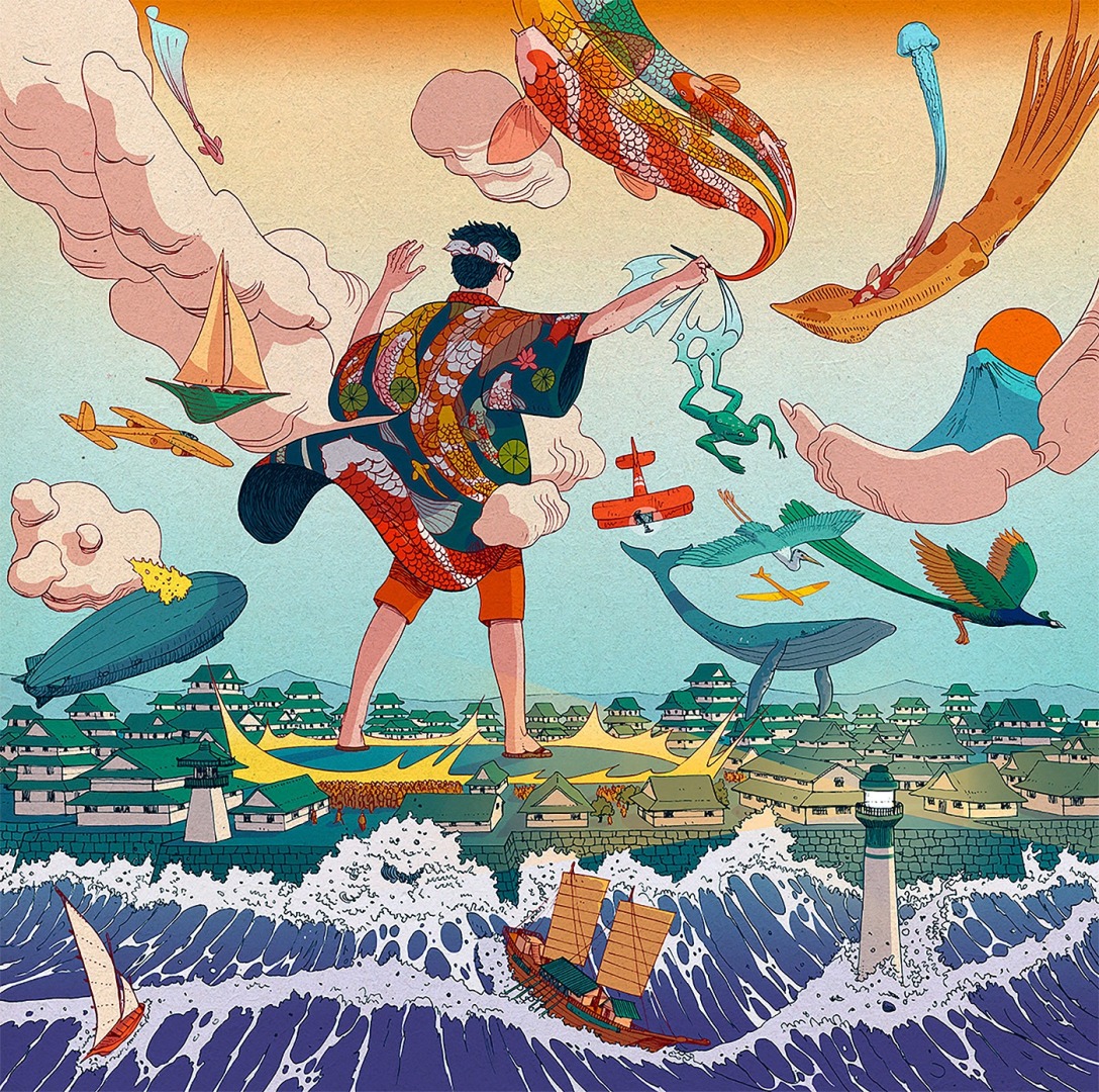 nicolascastell日式风格插画作品