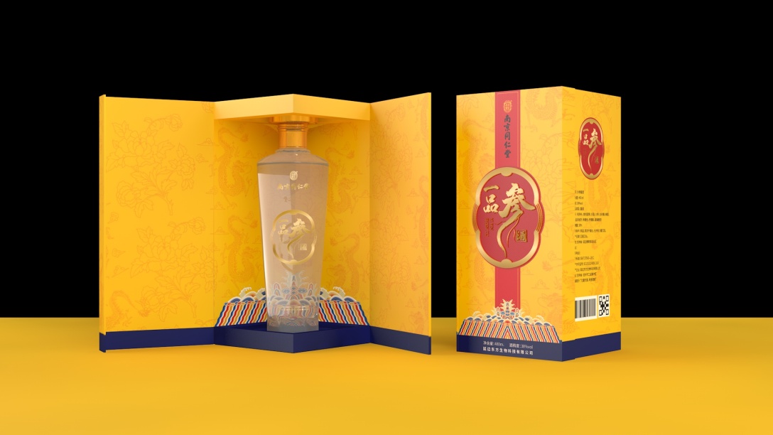 南京同仁堂一品参酒包装