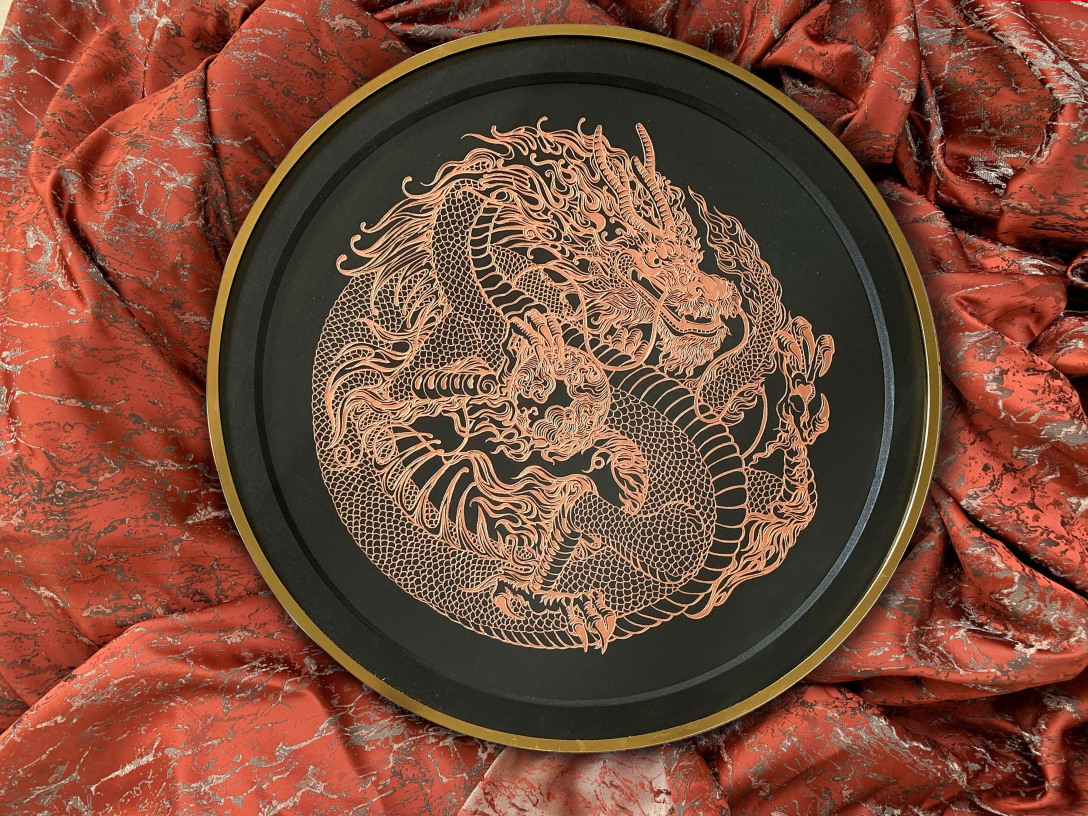 佛山铜凿剪纸金龙祥瑞