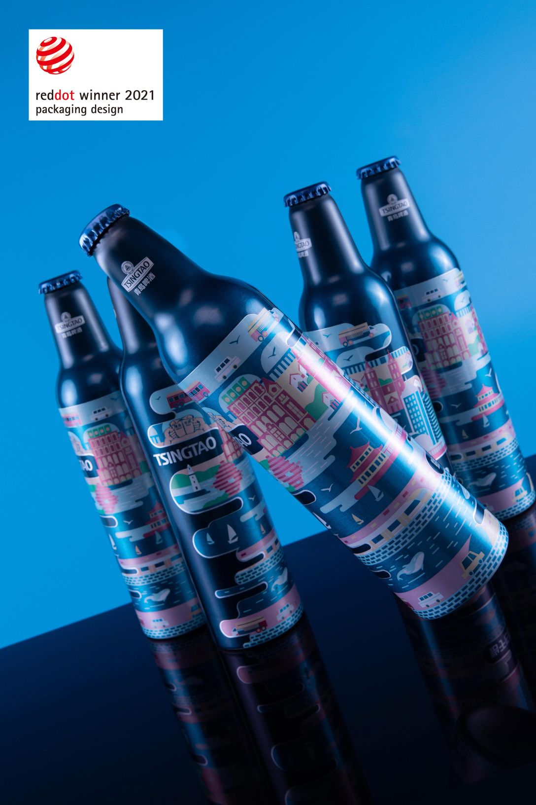 青岛啤酒之醉美青岛铝瓶包装设计