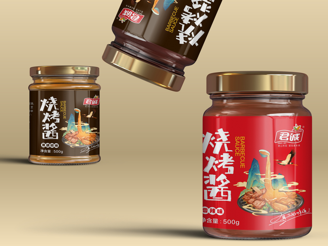 烧烤酱包装设计